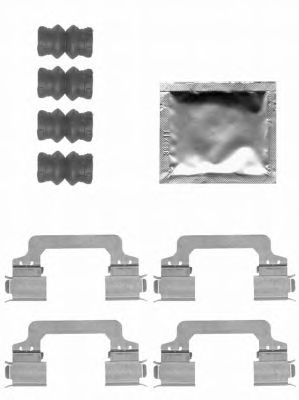 HELLA PAGID 8dz355204371 -  Комплектующие, колодки дискового тормоза
